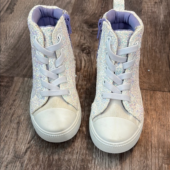 Glittery High-Top Kids Sneakers - Picture 2 of 6